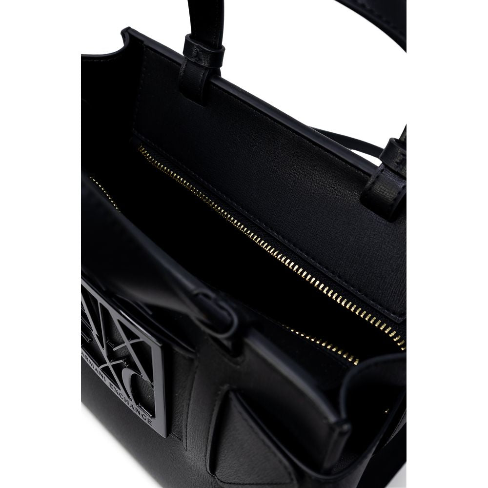 Armani Exchange Schwarze Polyethylen-Handtasche