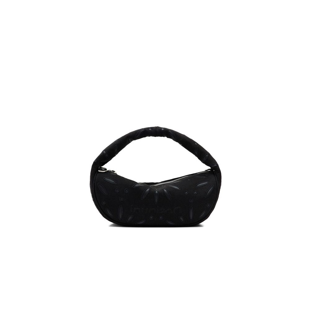 Desigual Schwarze Juta Handtasche