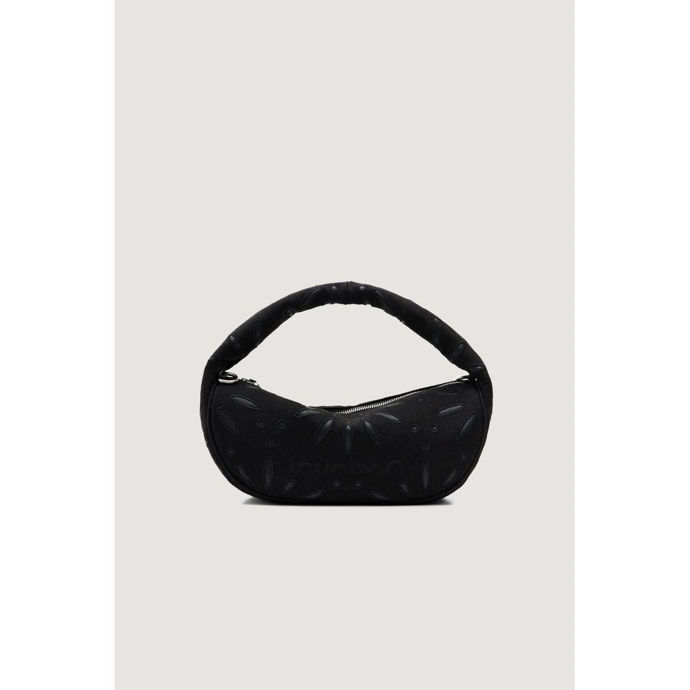 Desigual Schwarze Juta Handtasche