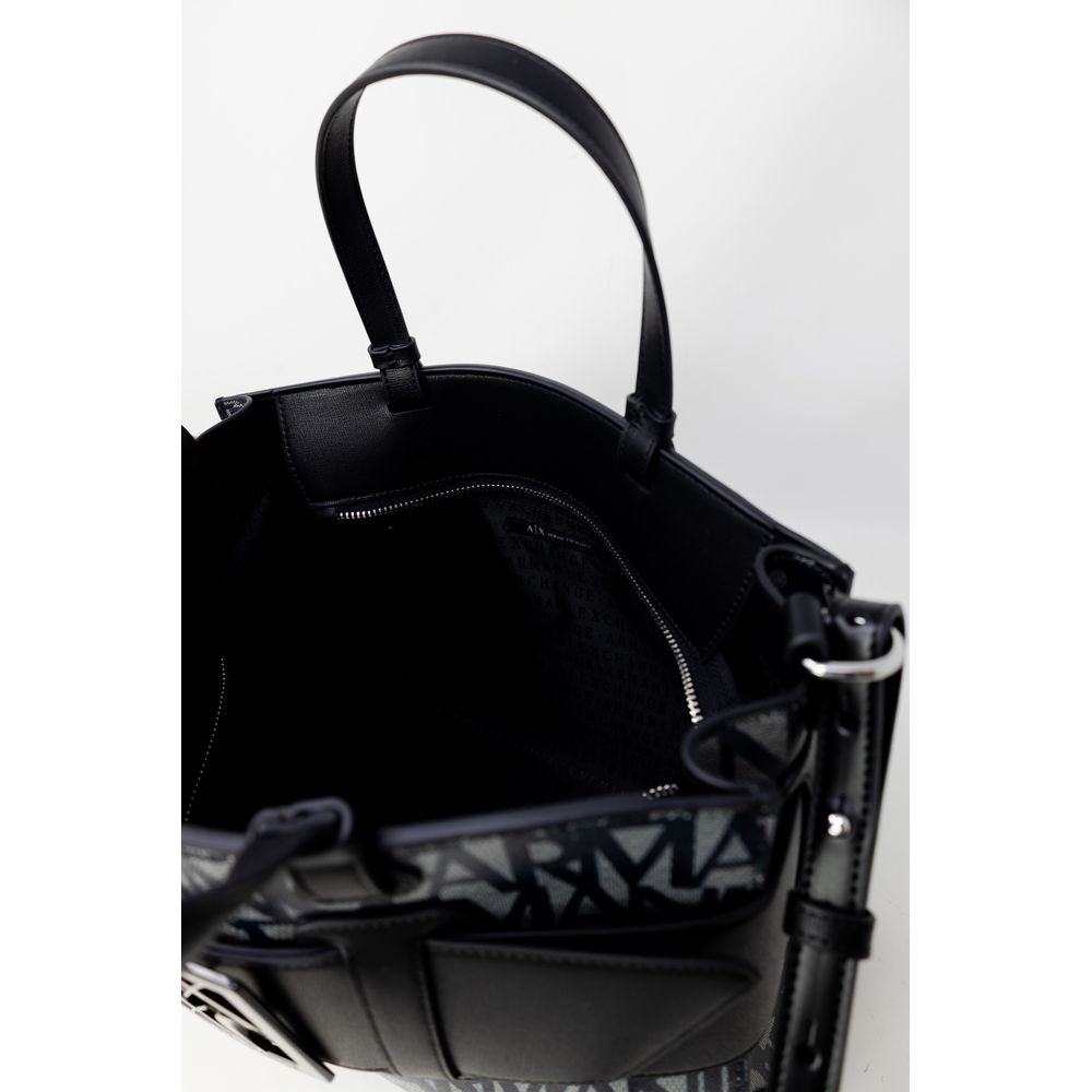 Armani Exchange Schwarze Baumwollhandtasche