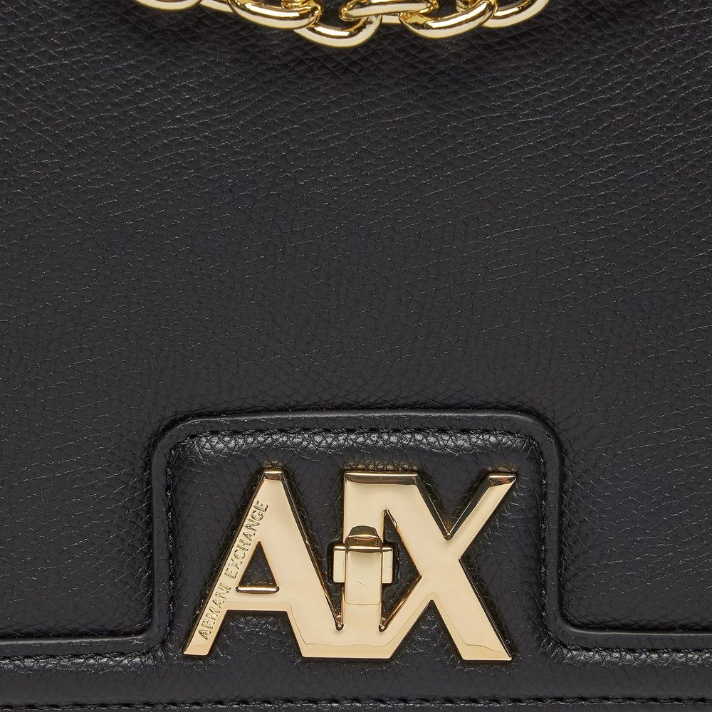 Armani Exchange Schwarze Polyethylen-Handtasche