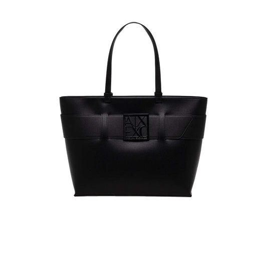 Armani Exchange Schwarze Polyethylen-Handtasche