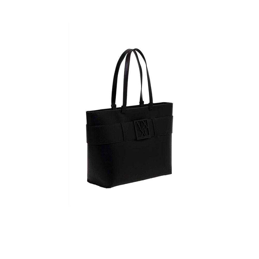 Armani Exchange Schwarze Polyethylen-Handtasche