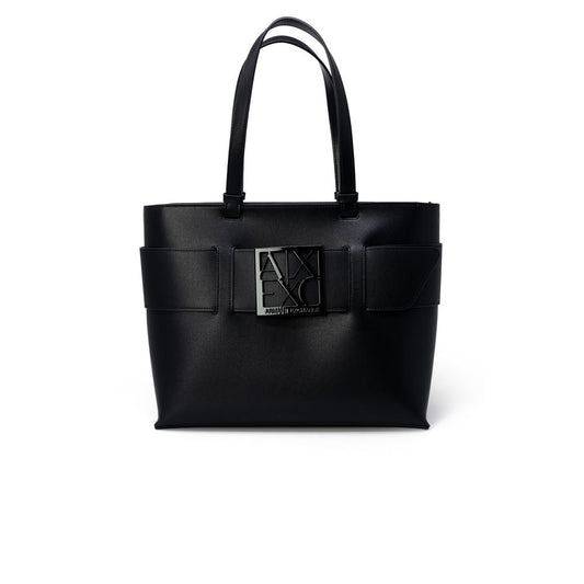 Armani Exchange Schwarze Polyethylen-Handtasche