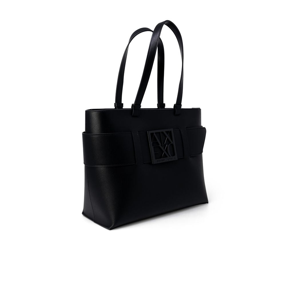 Armani Exchange Schwarze Polyethylen-Handtasche