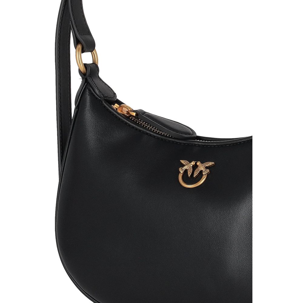 PINKO Schwarze Lederhandtasche