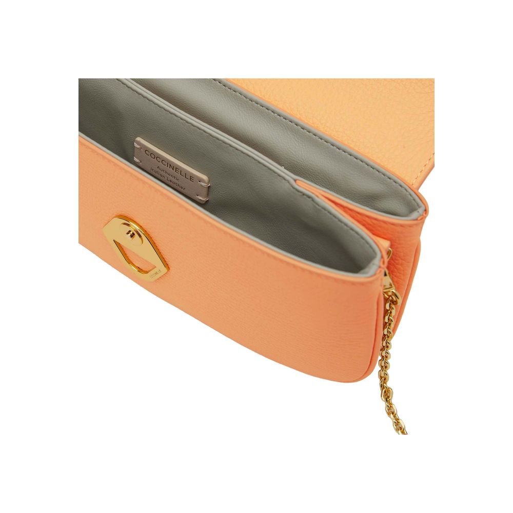 Coccinelle Orangefarbene Lederhandtasche