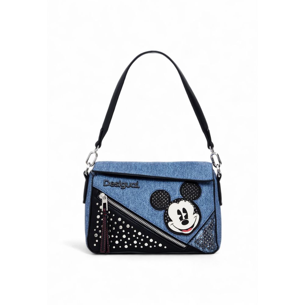 Desigual Blaue Polyethylen-Handtasche