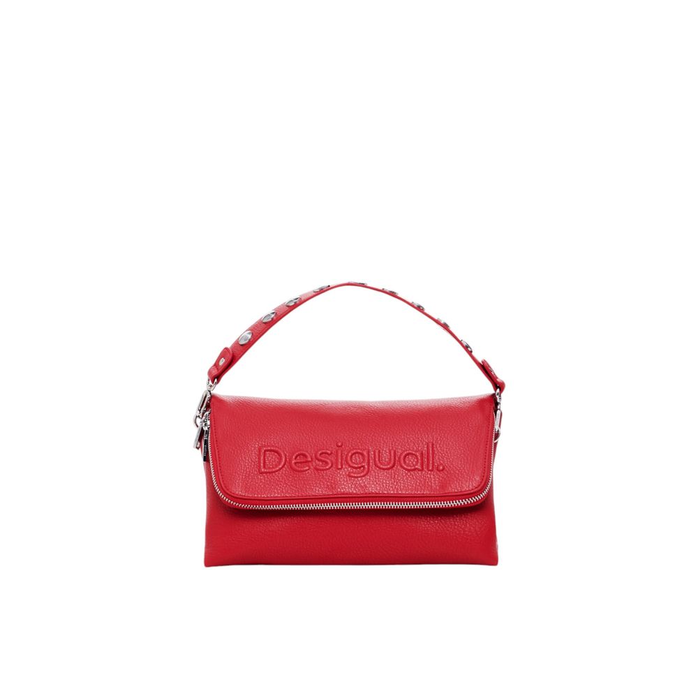 Desigual Rote Polyethylen-Handtasche