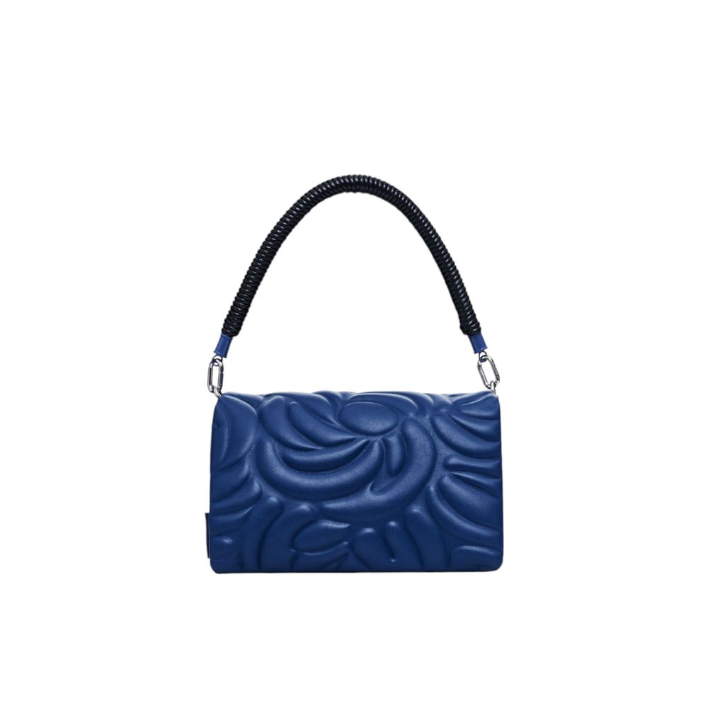 Desigual Blaue Polyethylen-Handtasche