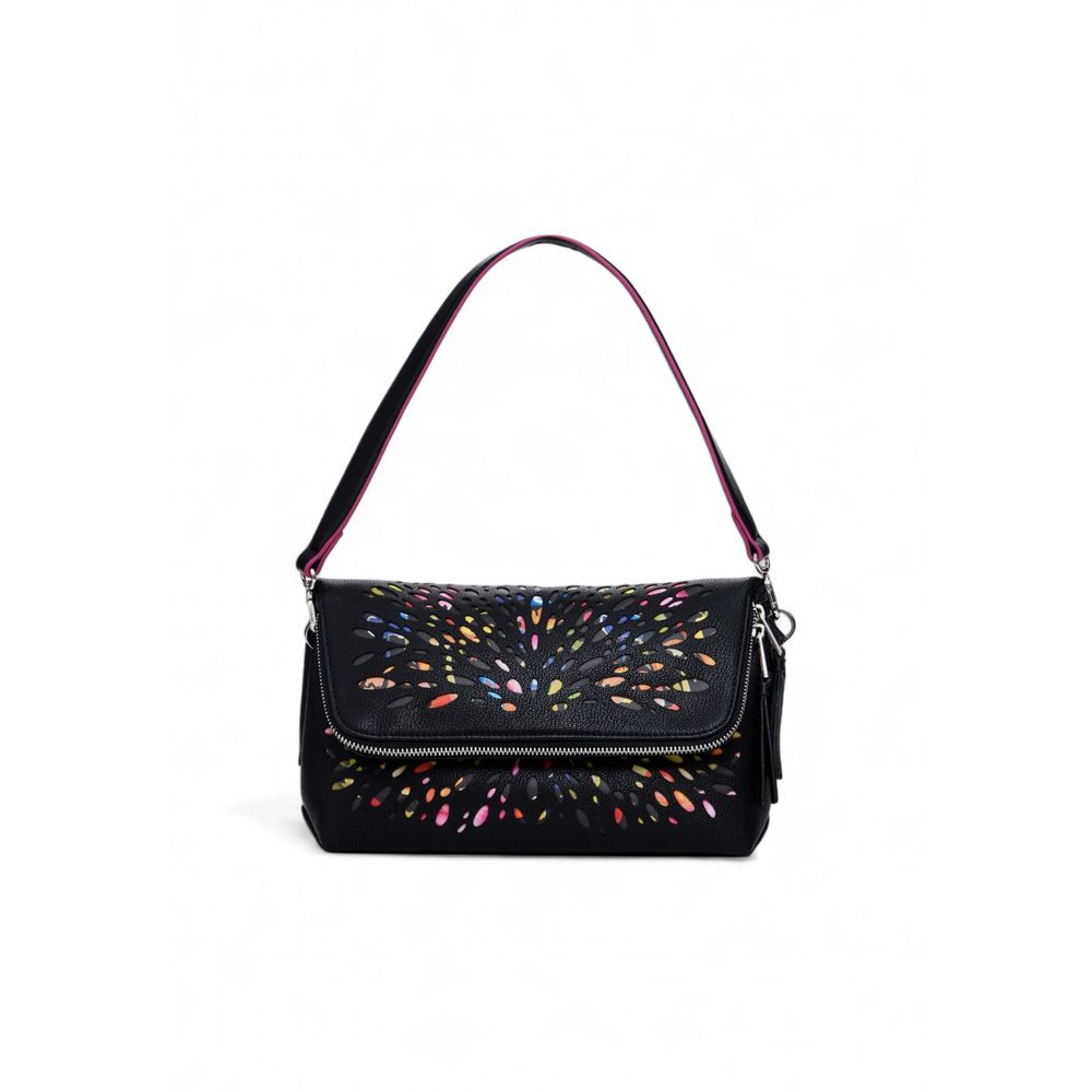 Desigual Schwarze Polyethylen-Handtasche