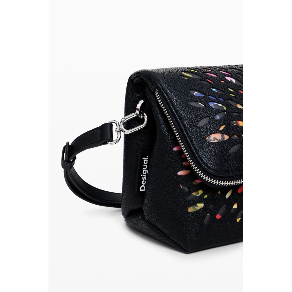 Desigual Schwarze Polyethylen-Handtasche