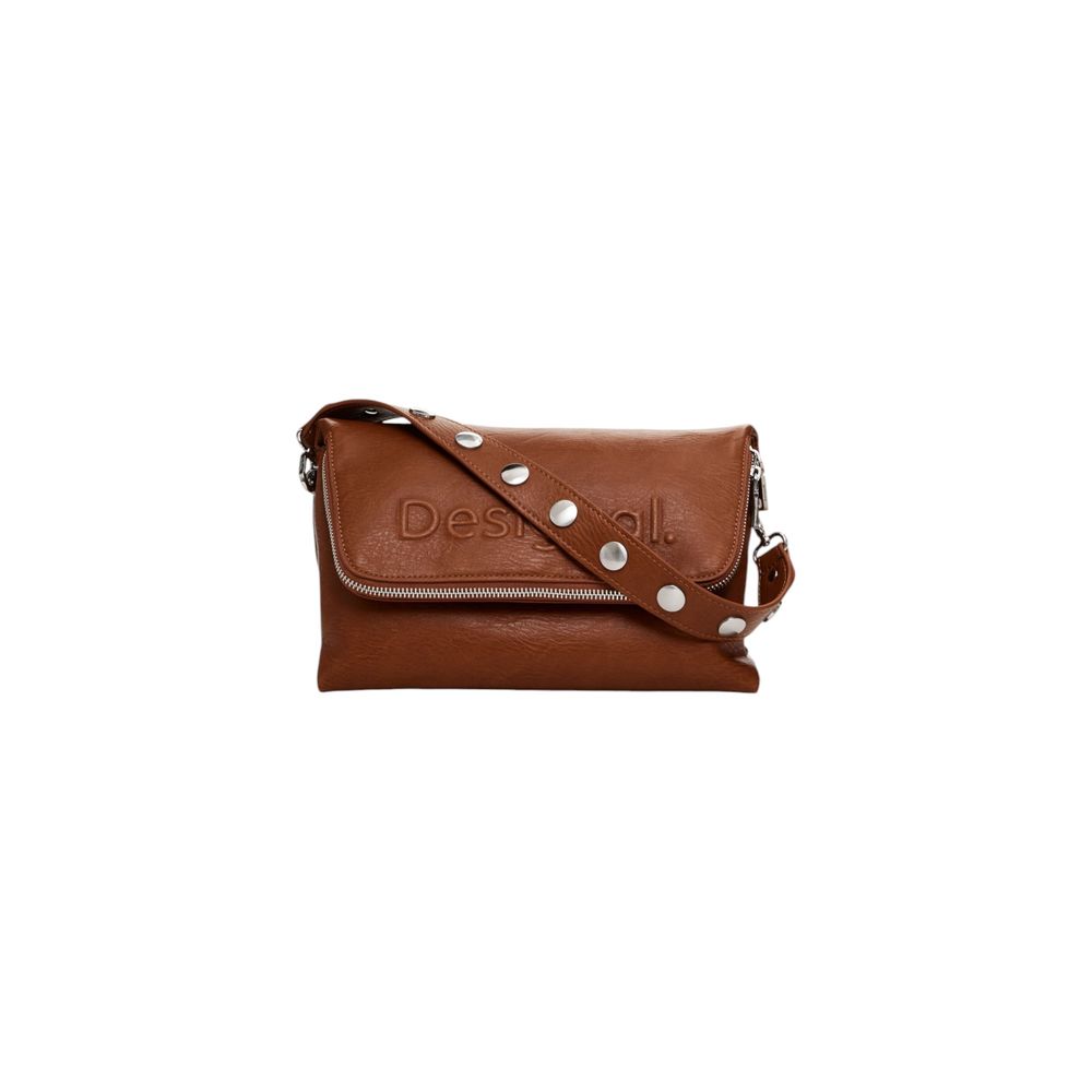 Desigual Braune Polyethylen-Handtasche