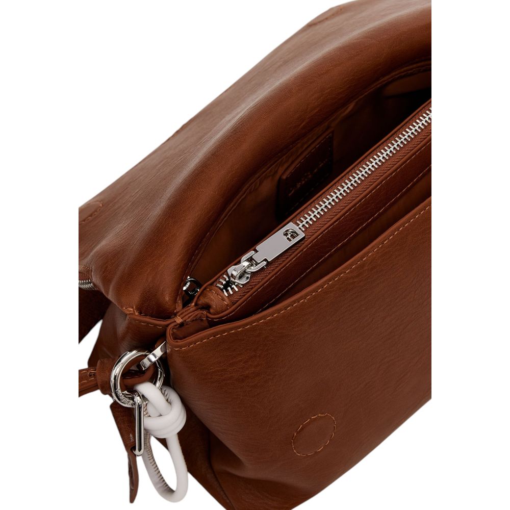 Desigual Braune Polyethylen-Handtasche