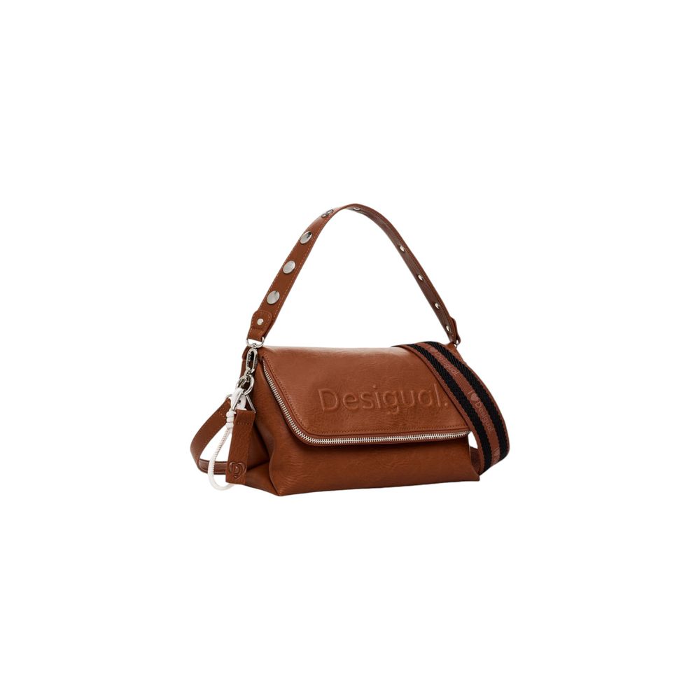 Desigual Braune Polyethylen-Handtasche