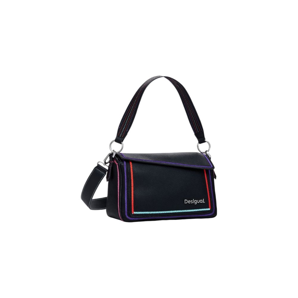 Desigual Schwarze Polyethylen-Handtasche