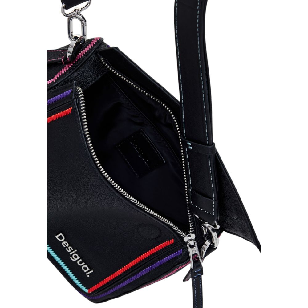 Desigual Schwarze Polyethylen-Handtasche