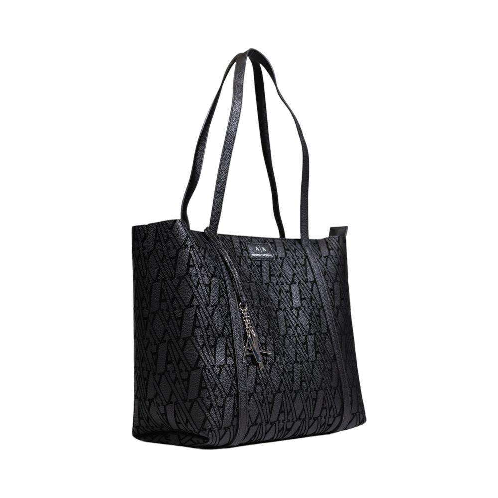 Armani Exchange Schwarze Polyethylen-Handtasche