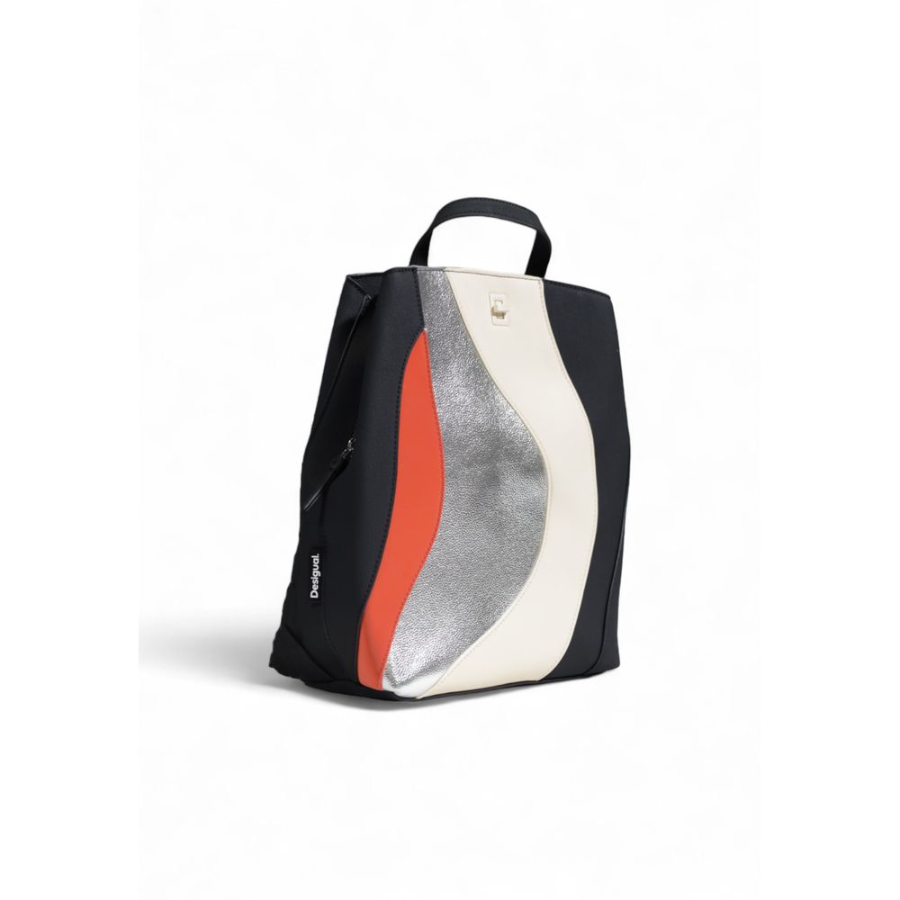 Desigual Silberner Polyethylen-Rucksack