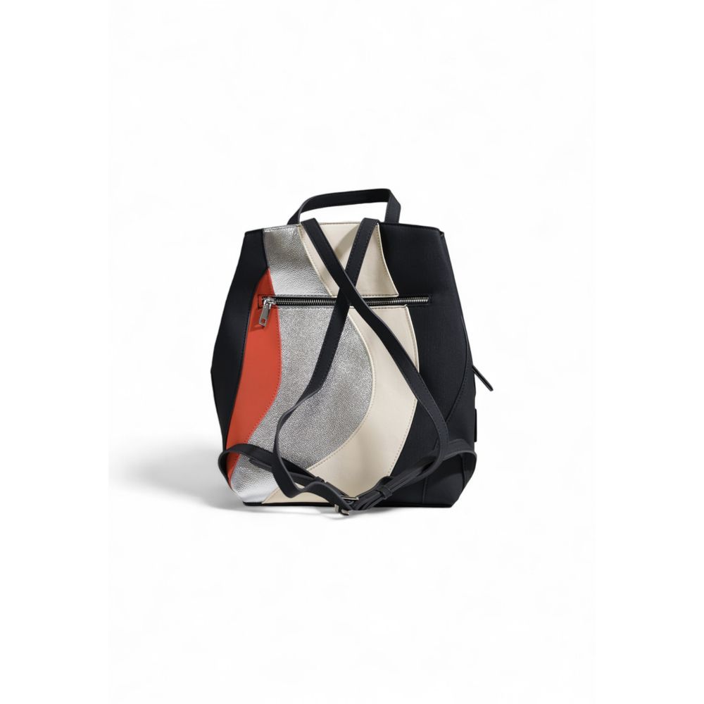 Desigual Silberner Polyethylen-Rucksack