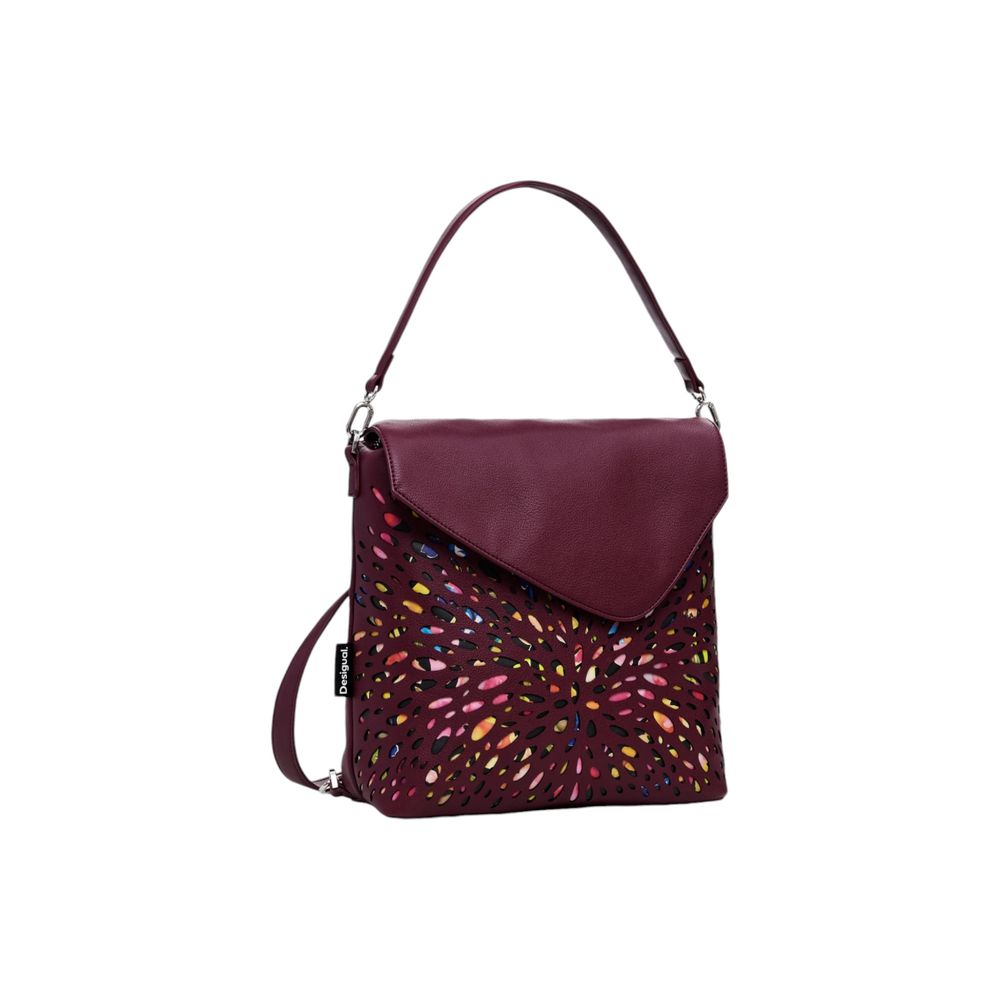 Desigual Bordeauxfarbener Polyethylen-Rucksack