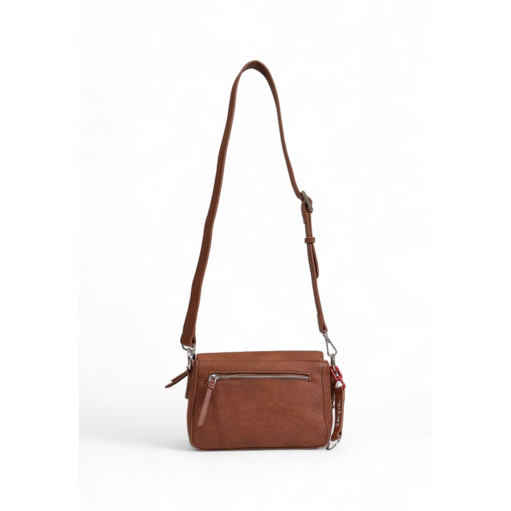 Desigual Braune Polyethylen-Handtasche