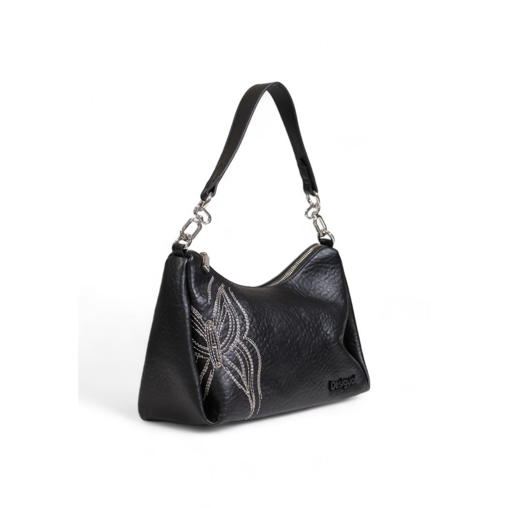 Desigual Schwarze Polyethylen-Handtasche