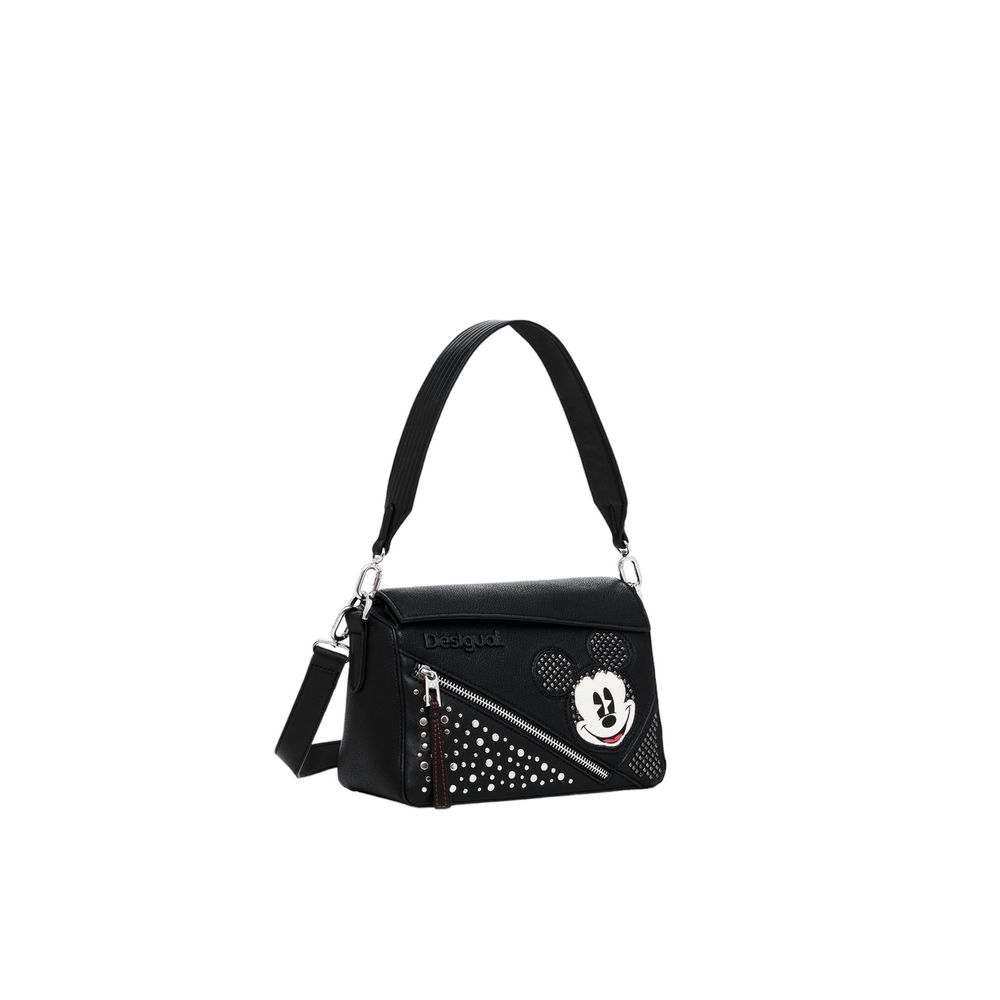 Desigual Schwarze Polyethylen-Handtasche