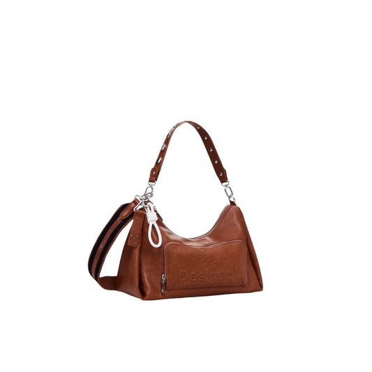 Desigual Braune Polyethylen-Handtasche