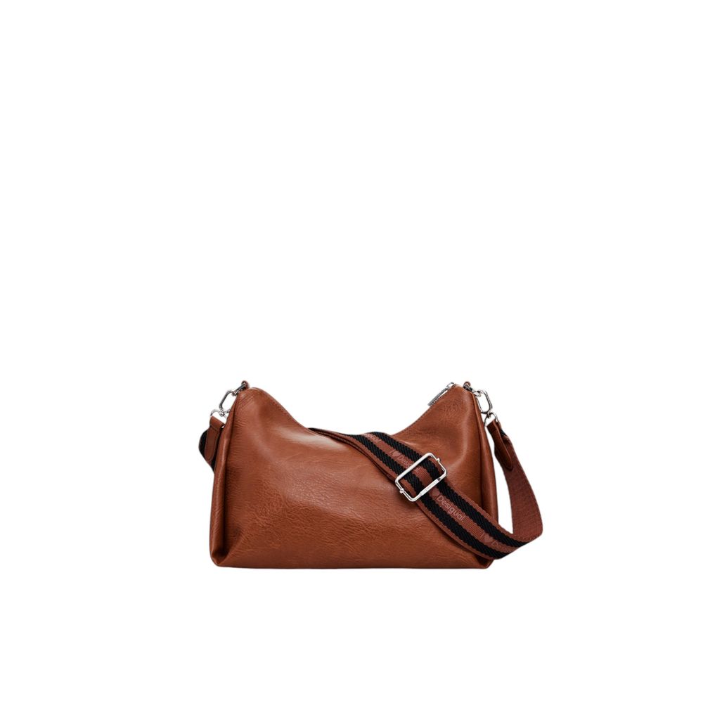 Desigual Braune Polyethylen-Handtasche