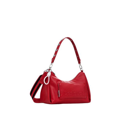 Desigual Rote Polyethylen-Handtasche