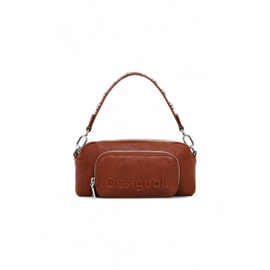 Desigual Braune Polyethylen-Handtasche