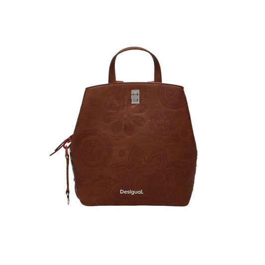 Desigual Brauner Polyethylen-Rucksack