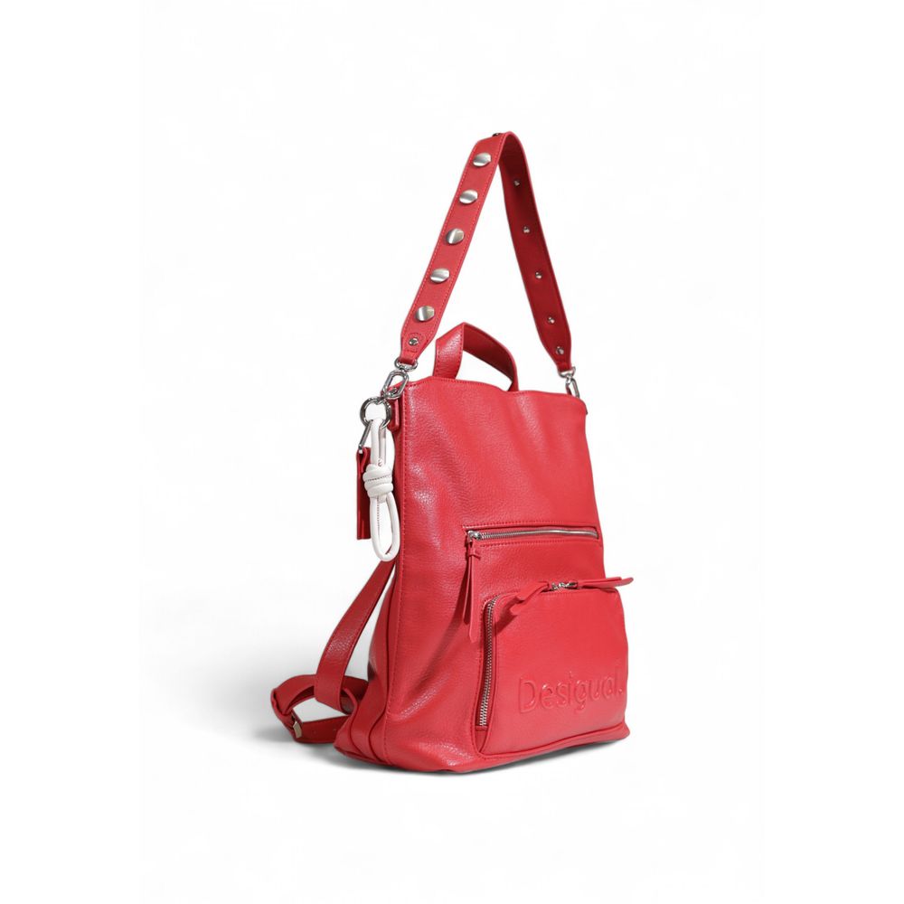 Desigual Roter Polyethylen-Rucksack