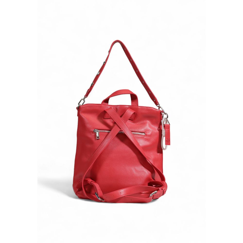 Desigual Roter Polyethylen-Rucksack