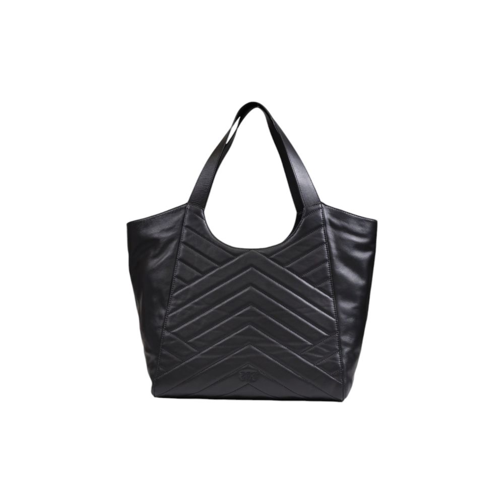 PINKO Schwarze Lederhandtasche