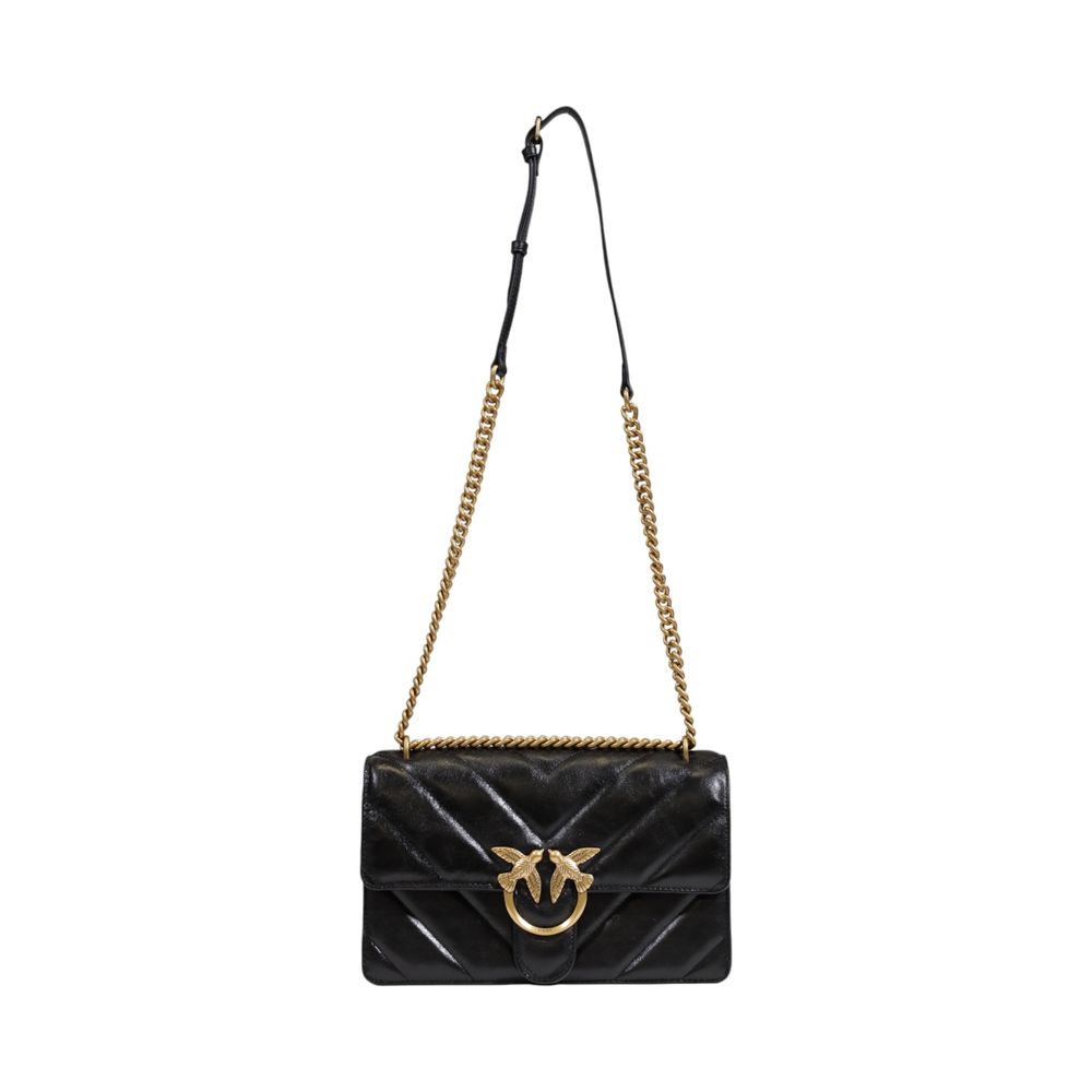 PINKO Schwarze Lederhandtasche