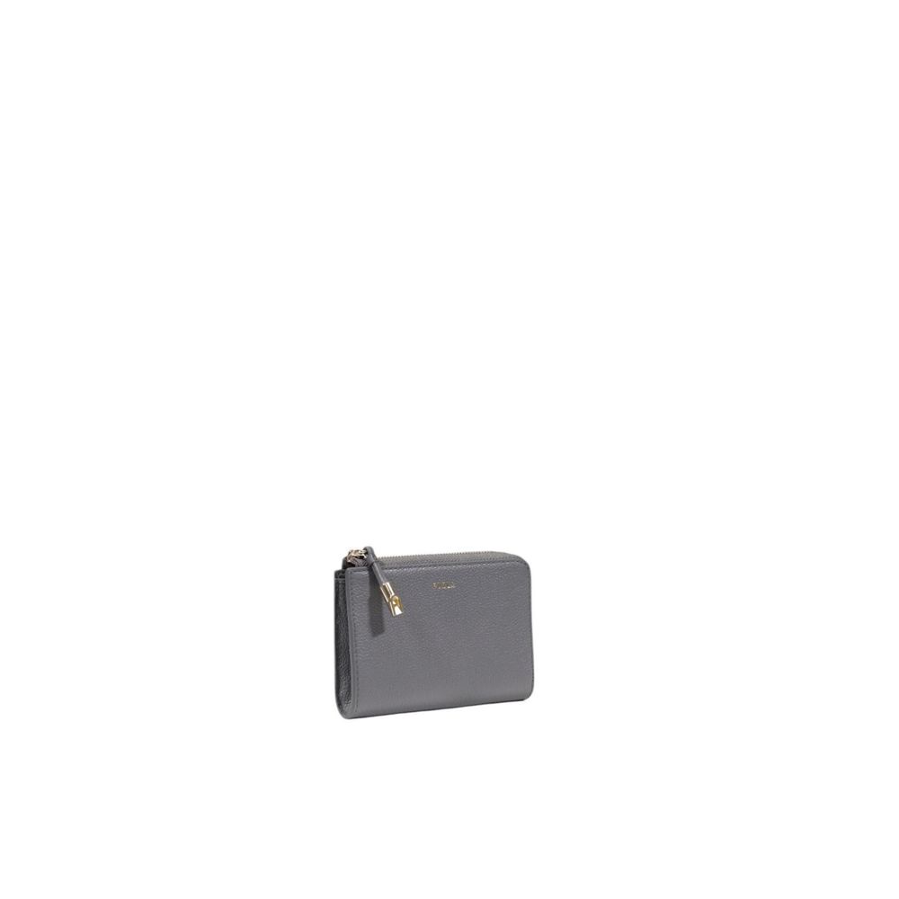 Furla Graues Leder Portemonnaie