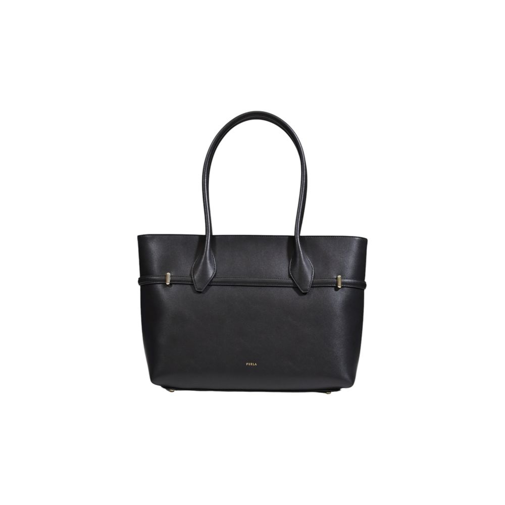 Furla Schwarze Lederhandtasche