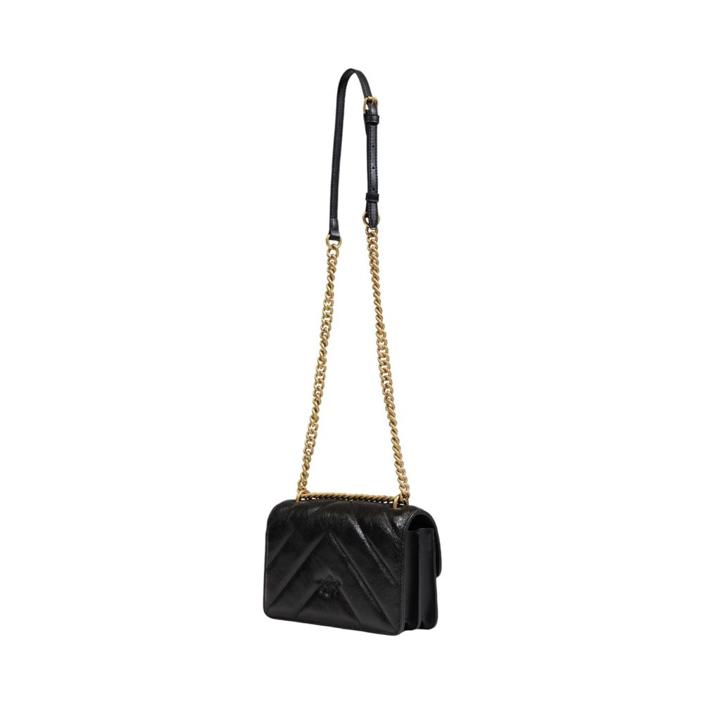 PINKO Schwarze Lederhandtasche