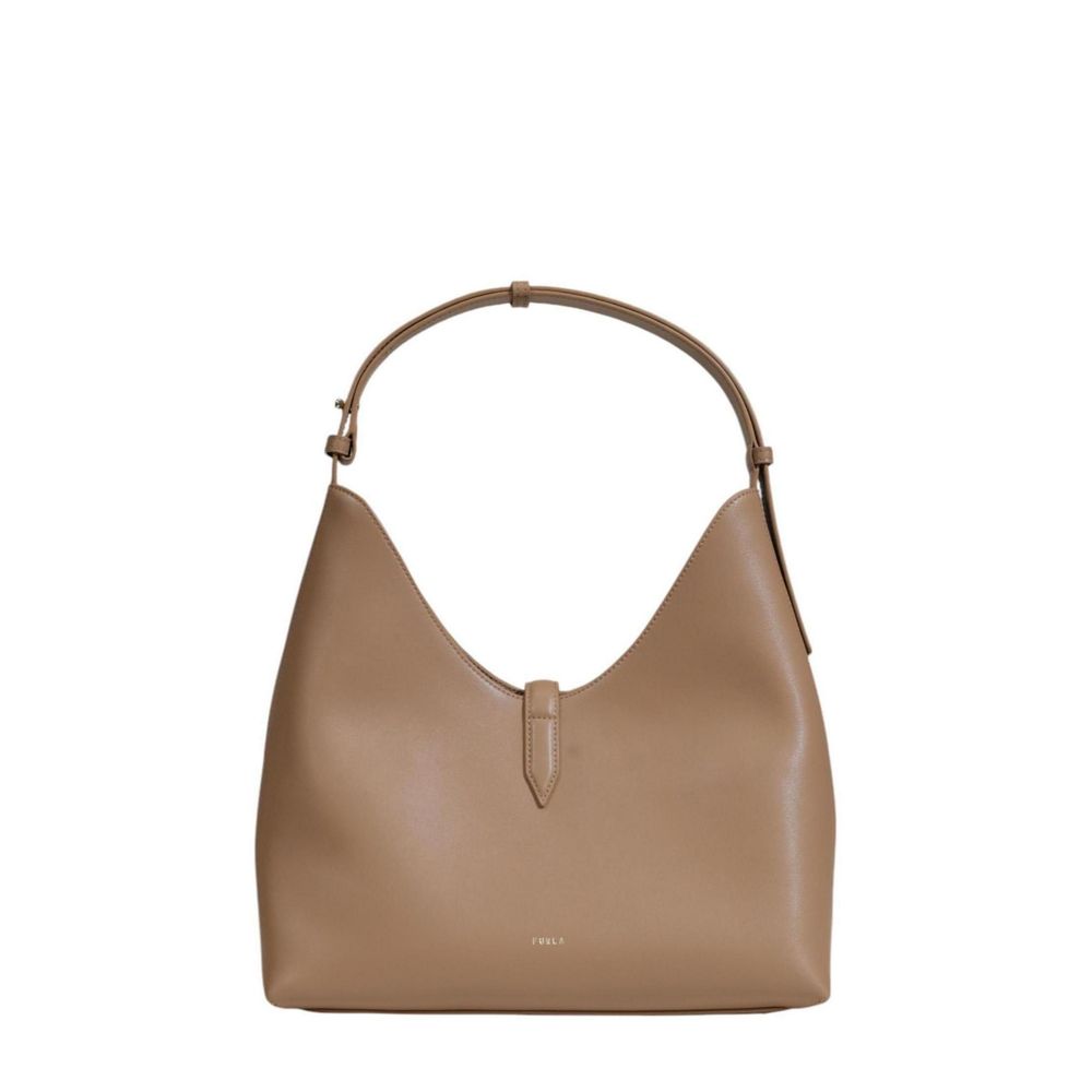 Furla Beige Lederhandtasche