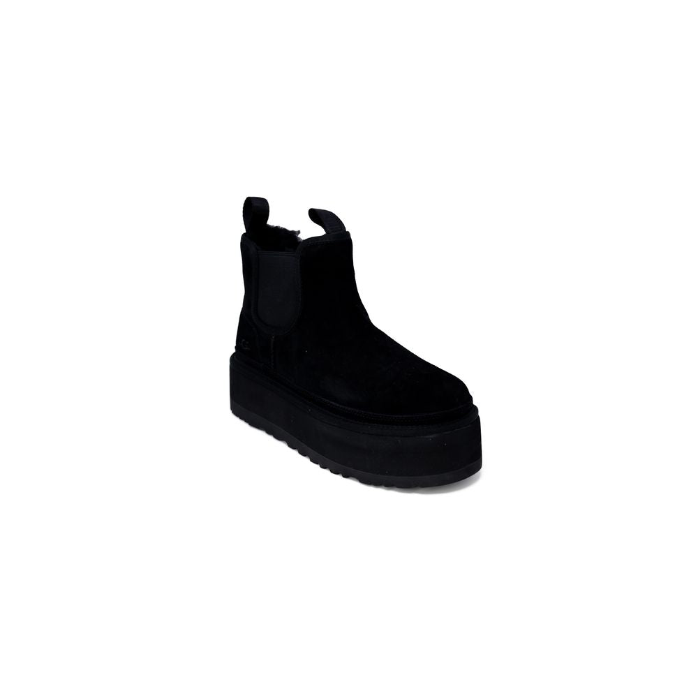 UGG Schwarzer Lederstiefel