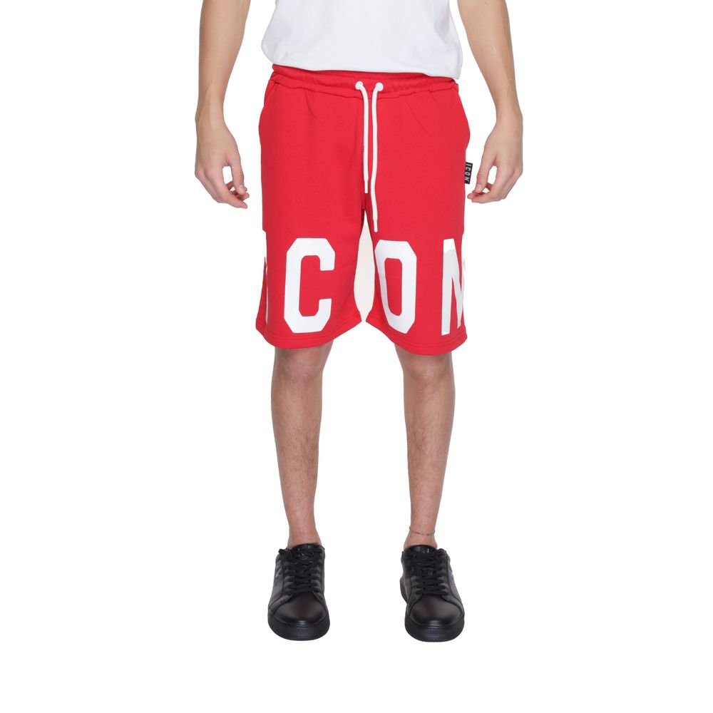 Icon Rote Baumwollshorts