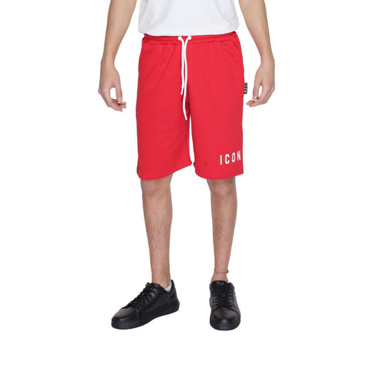 Icon Rote Baumwollshorts