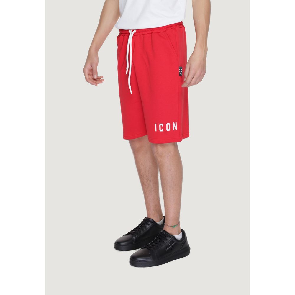 Icon Rote Baumwollshorts