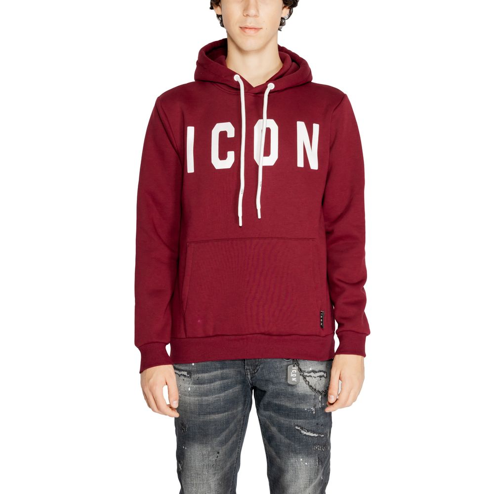 Icon Bordeauxfarbener Baumwollpullover