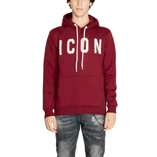 Icon Bordeauxfarbener Baumwollpullover