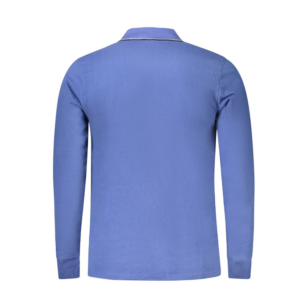 Coveri Moving Blaues Baumwoll-Poloshirt