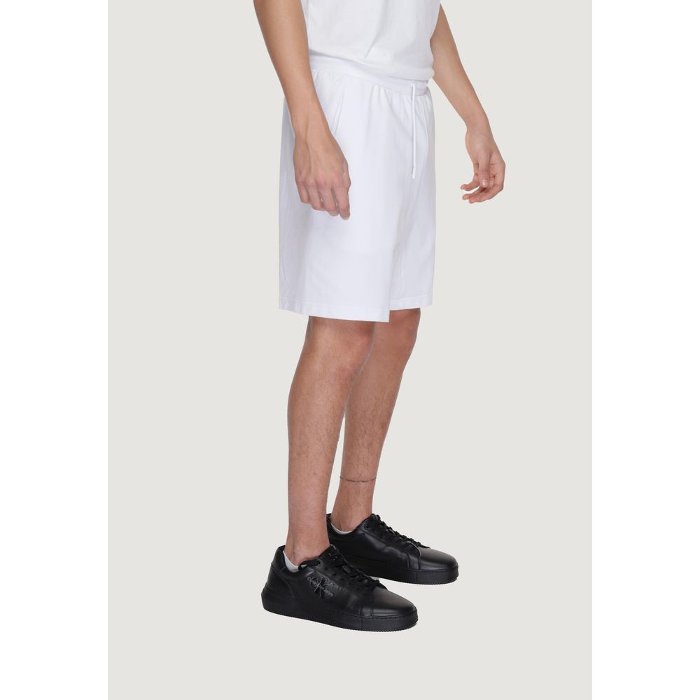 EA7 Emporio Armani Weiße Baumwollshorts