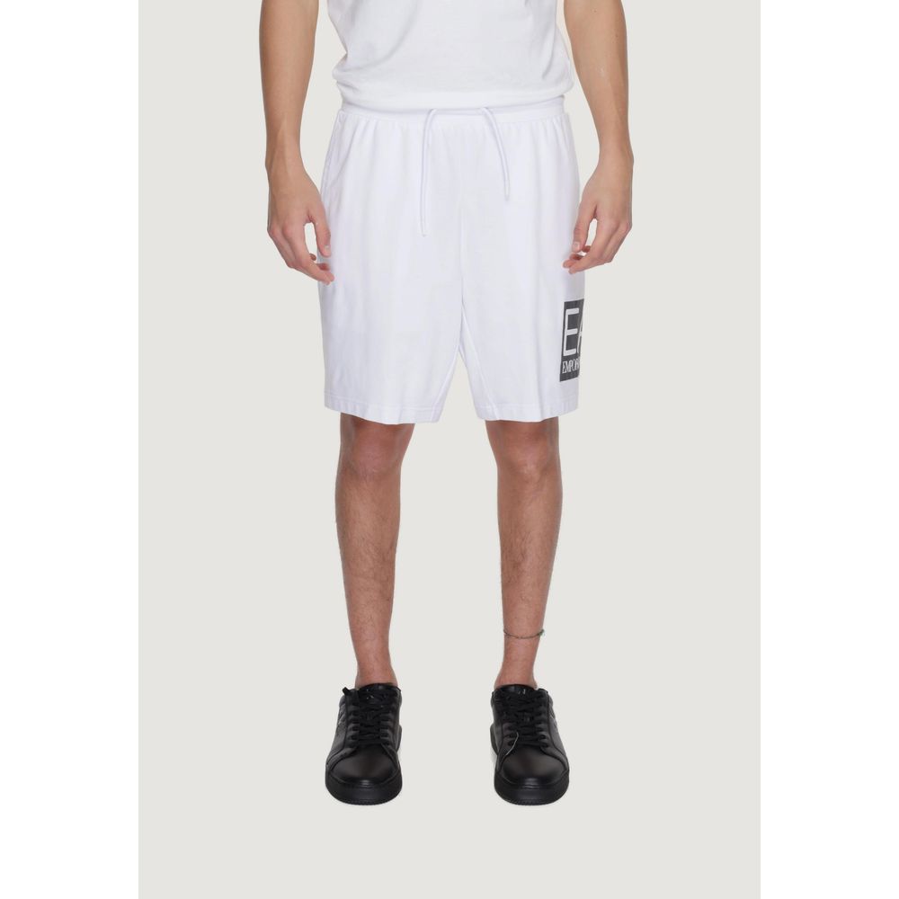 EA7 Emporio Armani Weiße Baumwollshorts